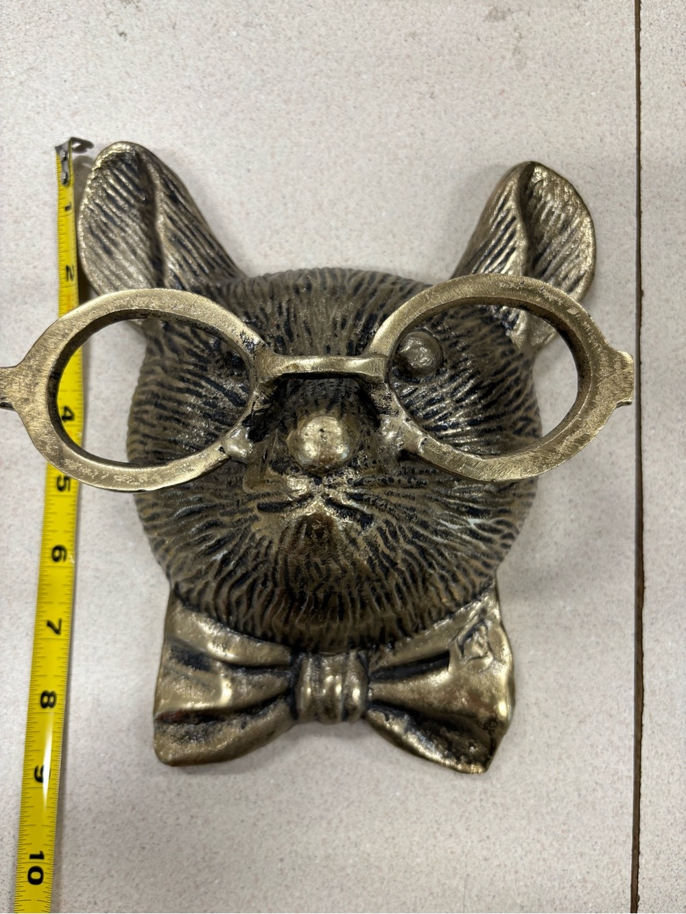 Cast Metal Mouse with glasses wall decor like Anthropologie
